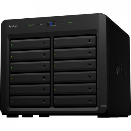 Модуль расширения 12-ти дисковый для увеличения дисковой емкости Synology DX1222 черный