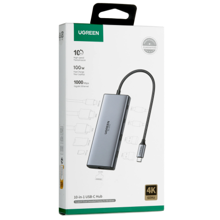 Док-станция UGREEN CM639 (45380) серый