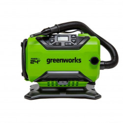 Компрессор автомобильный аккумуляторный Greenworks ACG301(3400807RU) черный/зелёный