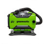 Компрессор автомобильный аккумуляторный Greenworks ACG301(3400807RU) черный/зелёный