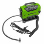 Компрессор автомобильный аккумуляторный Greenworks ACG301(3400807RU) черный/зелёный