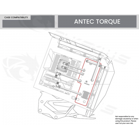 Панель для кейса Bykski RGV-Antec-TE-P + помпа прозрачный