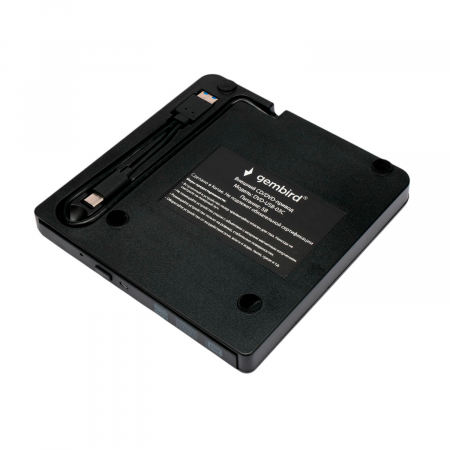 Внешний оптический привод Gembird DVD-USB-03C черный