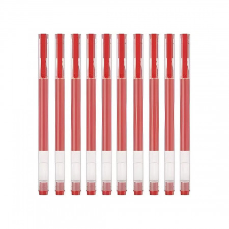 Шариковая ручка Xiaomi High-capacity Gel Pen (10-pack) (MJZXB02WCHW) красный