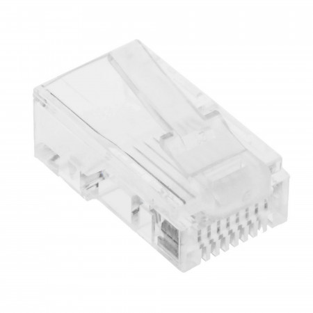 Коннектор Lanmaster RJ45 (TWT-PL45-8P8C) 100 шт прозрачный