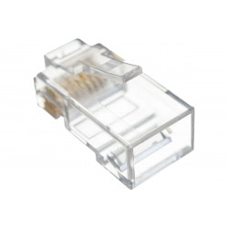 Коннектор Lanmaster RJ45 (TWT-PL45-8P8C-6) 100 шт прозрачный