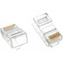 Коннектор Lanmaster RJ45 (TWT-PL45-8P8C-6) 100 шт прозрачный
