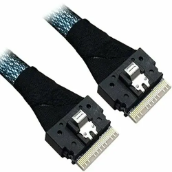 Кабель SlimlineSAS (SFF-8654x8 to SFF-8654x8) LSI SAS Cable - SAS HD to SAS HD - 1m (05-60007-00) 1м черный