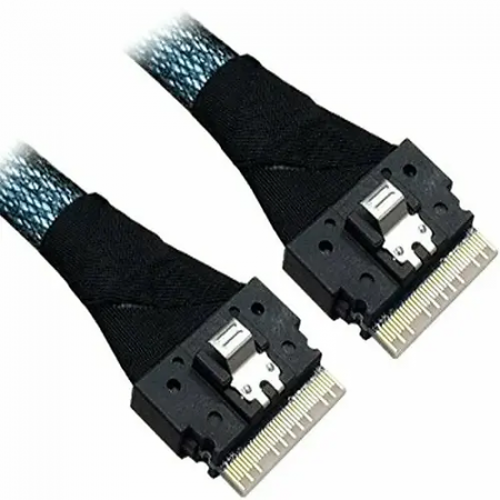 Кабель SlimlineSAS (SFF-8654x8 to SFF-8654x8) LSI SAS Cable - SAS HD to SAS HD - 1m (05-60007-00) 1м черный