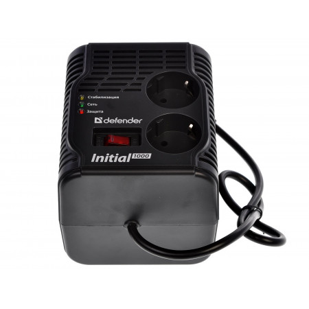 Стабилизатор напряжения Defender AVR Initial 1000 (99018) черный