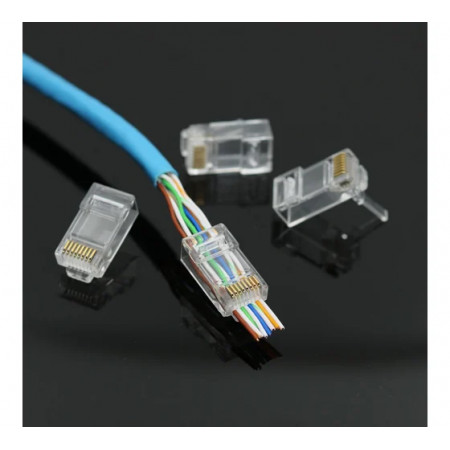 Коннектор Cablexpert RJ45 (LC-PTU-01/100) 100 шт прозрачный