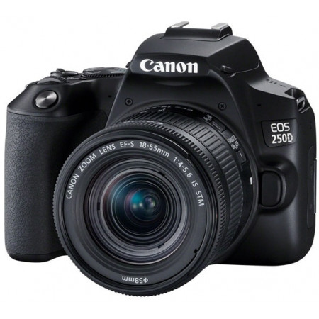 Зеркальный фотоаппарат Canon EOS 250D EF-S 18-55 IS STM Kit (3454C007AA) черный