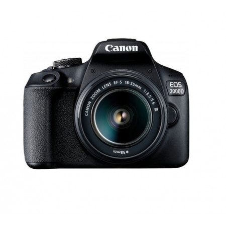 Зеркальный фотоаппарат Canon EOS 2000D kit EF-S 18-55 DC III (2728C007AA) черный