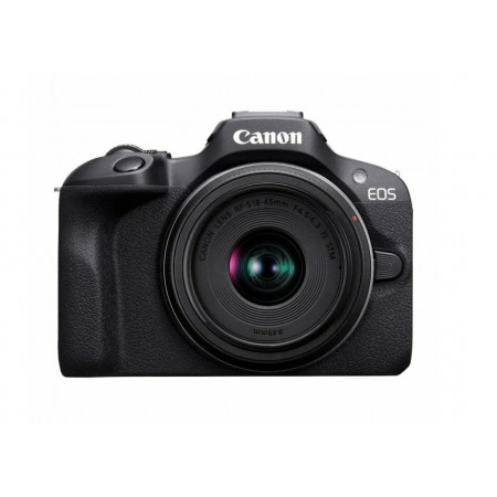Беззеркальный фотоаппарат со сменной оптикой CANON EOS R100 + RF-S 18-45 (6052C034) черный