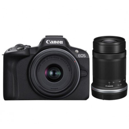 Беззеркальный фотоаппарат со сменной оптикой CANON EOS R50 + RF-S 18-45 mm (5811C034) черный