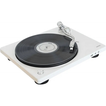 Виниловый проигрыватель DENON DP-450USB белый