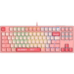 Клавиатура проводная A4Tech Bloody S87 (S87-PINK) розовый