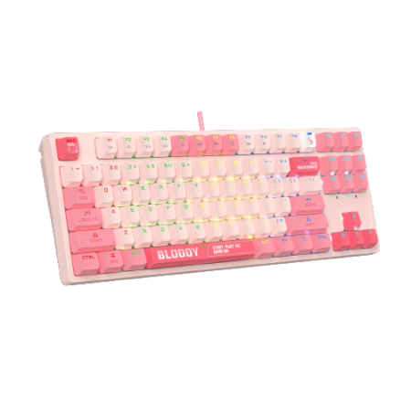 Клавиатура проводная A4Tech Bloody S87 PINK (S87-PINK) розовый
