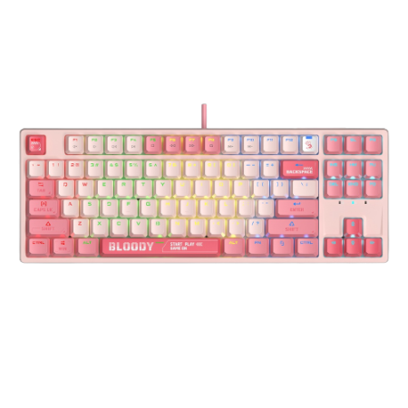 Клавиатура проводная A4Tech Bloody S87 PINK (S87-PINK) розовый