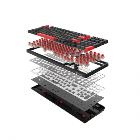 Клавиатура проводная + беспроводная A4Tech Bloody WS98 (WS98 Bloody Red) черный