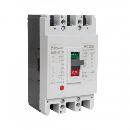Автоматический выключатель iPower ВА55-63 (AM1-63L 3P 50A-A) 50 A белый