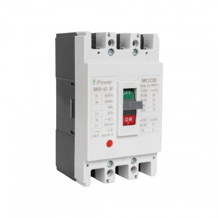 Автоматический выключатель iPower ВА55-63 (AM1-63L 3P 63A) 63 A белый