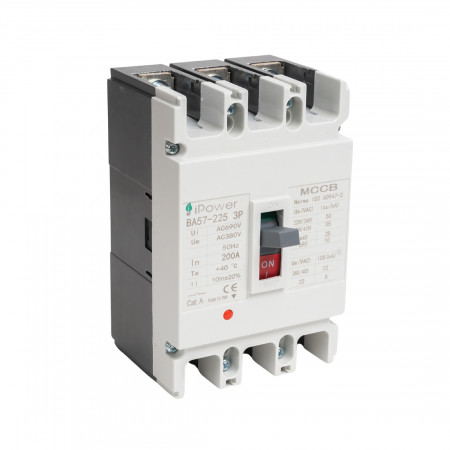 Автоматический выключатель iPower ВА57-225 (AM1-225L 3P 200A) 200 A белый