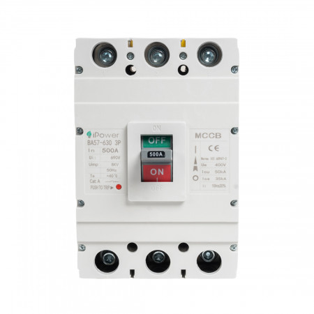 Автоматический выключатель iPower ВА57-630 (AM1-630L 3P 500A) 500 A белый