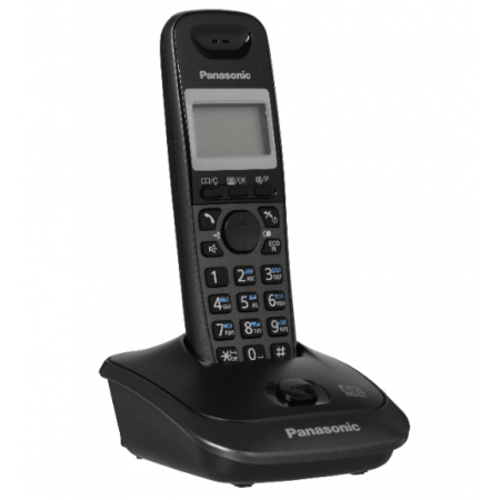 Радиотелефон (DECT) PANASONIC KX-TG2521RUT темно-серый металлик