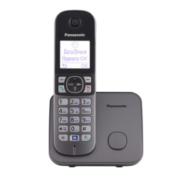 Телефон беспроводной (DECT) PANASONIC KX-TG6811RUM серый металлик