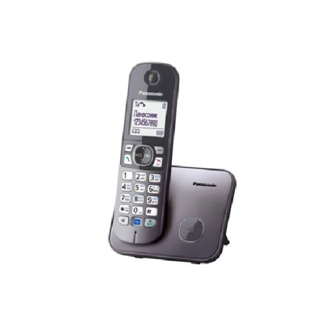 Телефон беспроводной (DECT) PANASONIC KX-TG6811RUM серый металлик