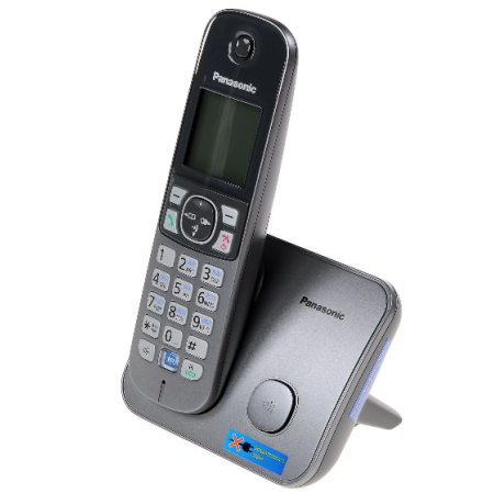 Телефон беспроводной (DECT) PANASONIC KX-TG6811RUM серый металлик