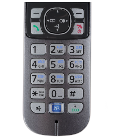 Телефон беспроводной (DECT) PANASONIC KX-TG6811RUM серый металлик