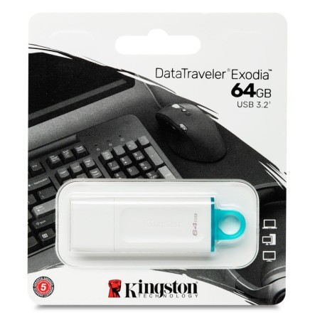 64 ГБ USB Флеш-накопитель Kingston DataTraveler Exodia (KC-U2G64-5R) белый