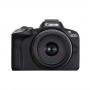 Беззеркальный фотоаппарат со сменной оптикой CANON EOS R50 + RF-S 18-45 mm IS STM (5811C036) черный