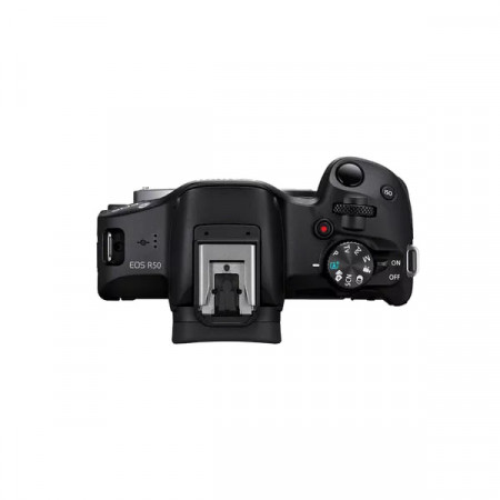 Беззеркальный фотоаппарат со сменной оптикой CANON EOS R50 + RF-S 18-45 mm IS STM (5811C036) черный