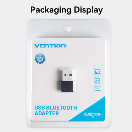 Bluetooth адаптер Vention NAHB0 черный