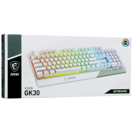 Клавиатура проводная MSI Vigor GK30 WHITE RU белый