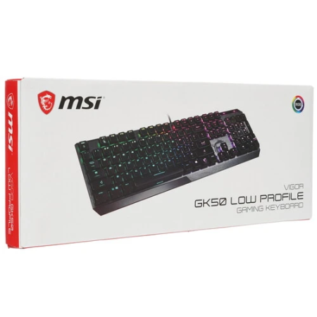 Клавиатура проводная MSI Vigor GK50 LOW PROFILE RU черный