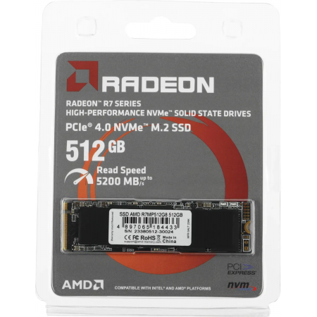 512 ГБ SSD диск AMD RADEON R7 (R7MP512G8) черный