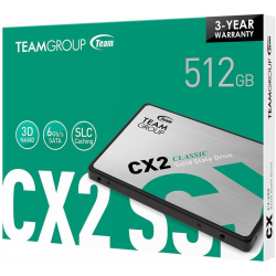 512 ГБ SSD диск TeamGroup CX2 (T253X6512G0C101) черный