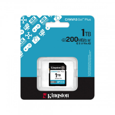 1024 ГБ Карта памяти Kingston Canvas Go! Plus SDXC (SDG4/1TB) черный