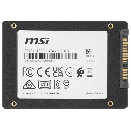 960 ГБ SSD диск MSI SPATIUM S270 (S78-440P130-P83) чёрный