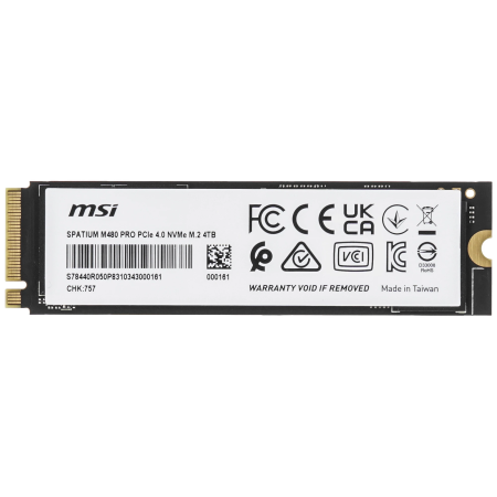 4000 ГБ SSD диск MSI SPATIUM M480 PRO (S78-440R050-P83) черный