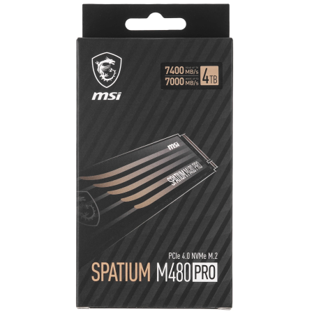 4000 ГБ SSD диск MSI SPATIUM M480 PRO (S78-440R050-P83) черный