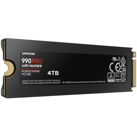 4000 ГБ SSD диск Samsung 990 PRO with Heatsink (MZ-V9P4T0GW) черный