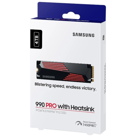 4000 ГБ SSD диск Samsung 990 PRO with Heatsink (MZ-V9P4T0GW) черный