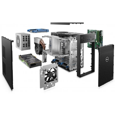 Системный блок DELL Precision 3650 Tower/ i7-11700/ 32GB /256GB M.2 NVMe SSD, 8TB HDD / RTX 3090 24GB/ Mouse+Kbd/1000W PSU/W11P черный
