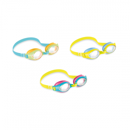 Очки для плавания INTEX Junior 55611 желтый/голубой/розовый