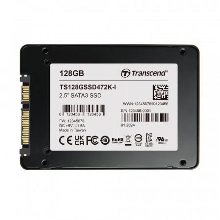 128 ГБ SSD диск Transcend SSD472KI (TS128GSSD472KI-VS1) чёрный